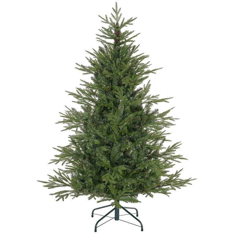 5ft extra-bushy green artificial Christmas tree on a metal base