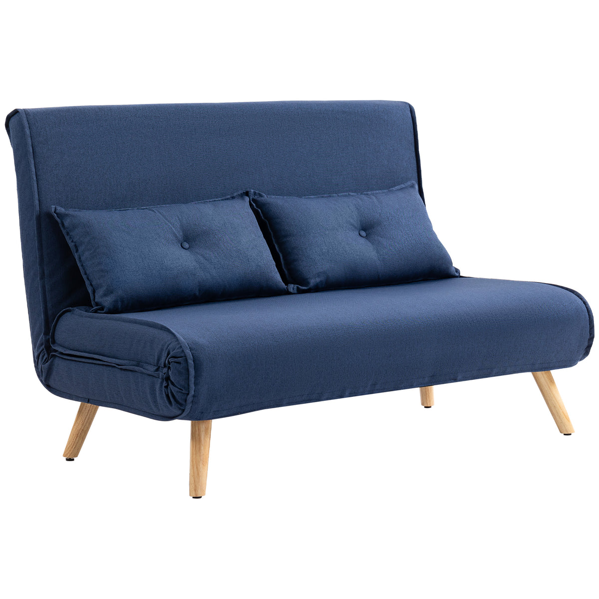 120 cm Click-Clack Sofa Bed with 5-Position Back – Dark Blue