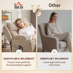 HOMCOM Power Lift Recliner Chair with Vibration Massage and Heat, Chenille Riser and Recliner Armchair for Elderly, Brown