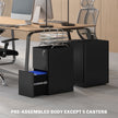 Handle-free steel filing cabinet – black – image 8