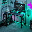 L-shaped LED gaming desk – image 2