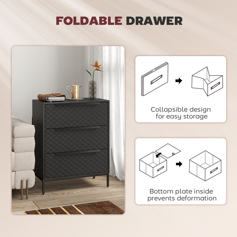 3-drawer fabric chest of drawers – image 6
