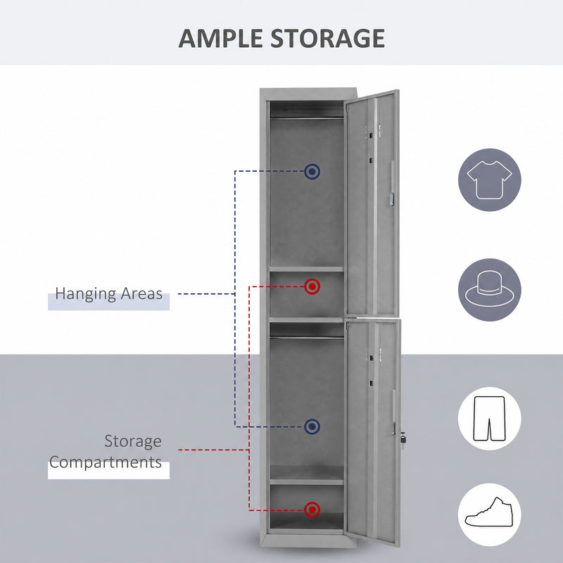 Grey steel locker cabinet – image 4