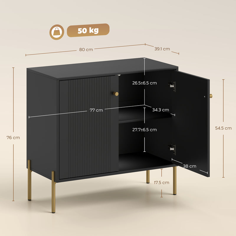 Fluted sideboard cabinet – image 3