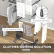 4-tier clothes airer, grey – image 5
