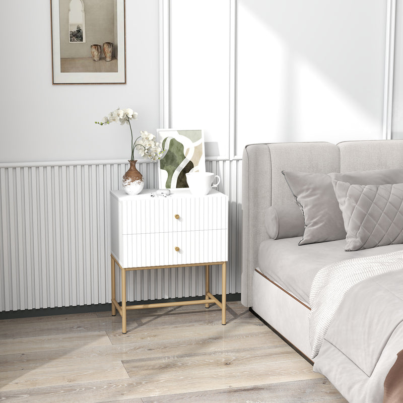 Raised ridged bedside table – image 10