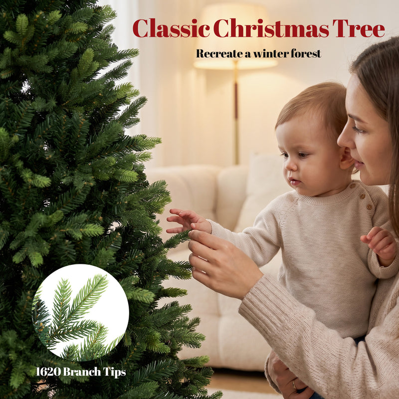 5ft Christmas tree with fir wood base – image 5
