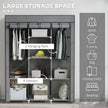 125 cm dark grey fabric wardrobe – image 4