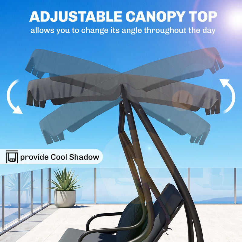 Dark grey swing bed – image 5