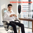 HOMCOM Office Chair with 6-point Vibration Massage and Heat, Fabric Desk Chair with Footrest, High Back, Cream White – view 4