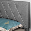 Grey linen-look double bed – image 9