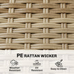 Rattan dining set with parasol – image 7