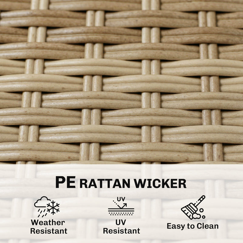 Rattan dining set with parasol – image 7