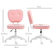 Pink armless vanity chair – image 3