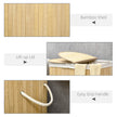 Two-section bamboo laundry basket – image 7
