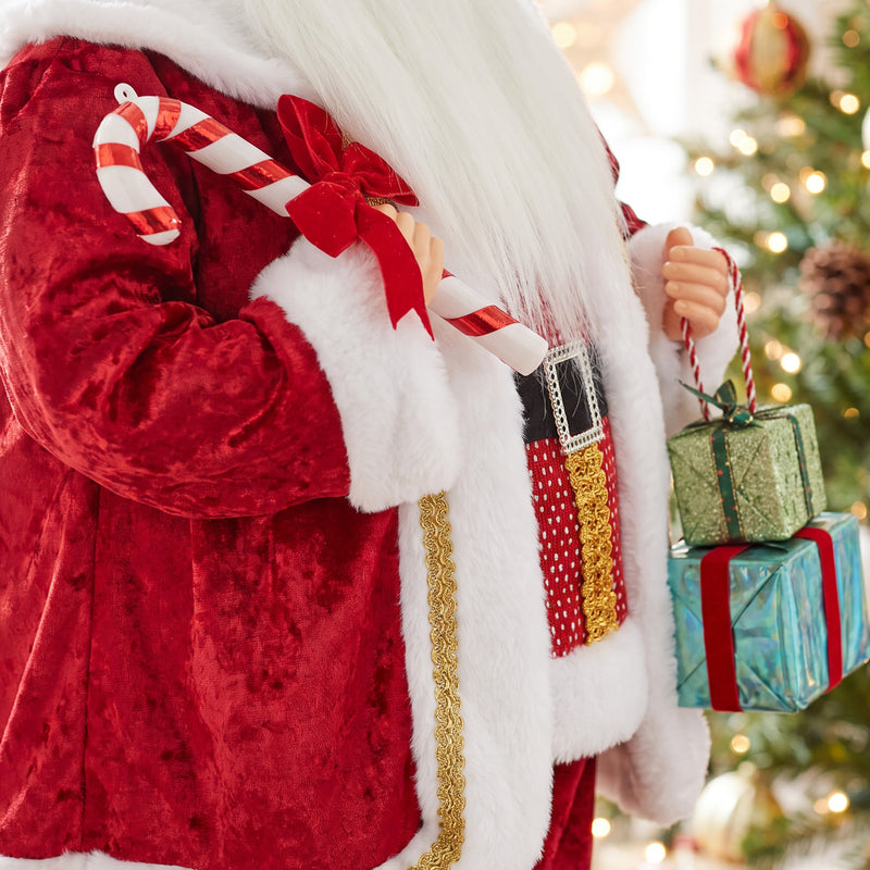 120cm Singing and Dancing Santa in a Christmas room setting