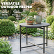 Industrial garden side table dark grey – image 5