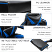 Racing gaming chair with footrest – image 7