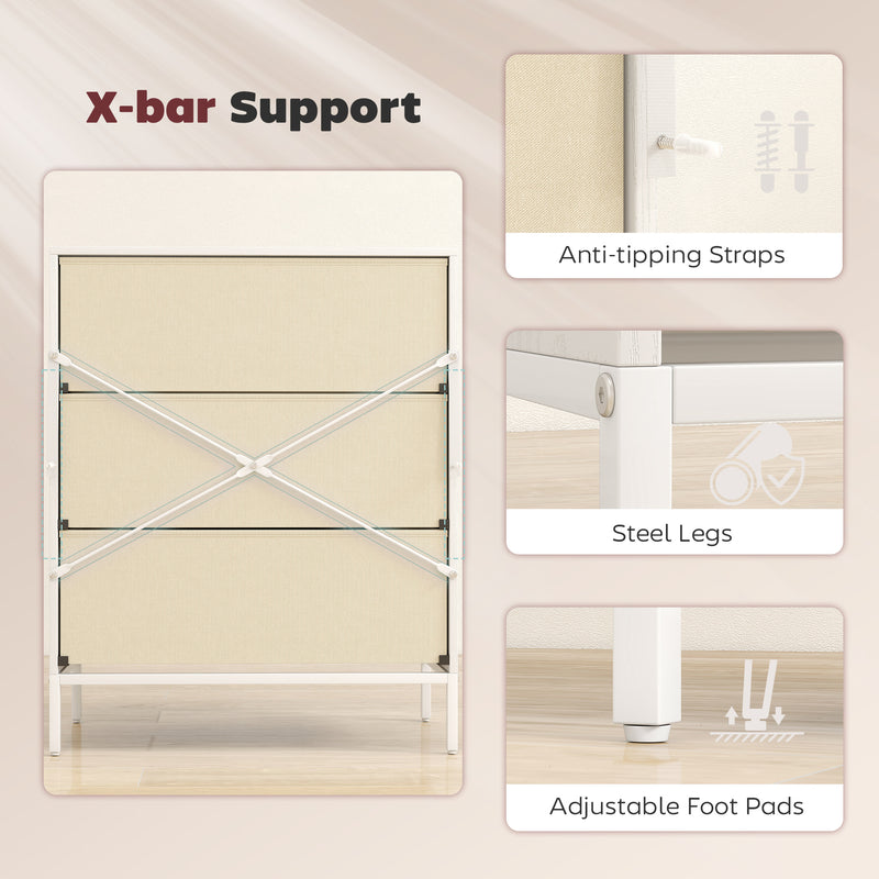 3-drawer fabric chest of drawers – image 7