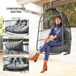 Rattan hanging egg chair – image 4