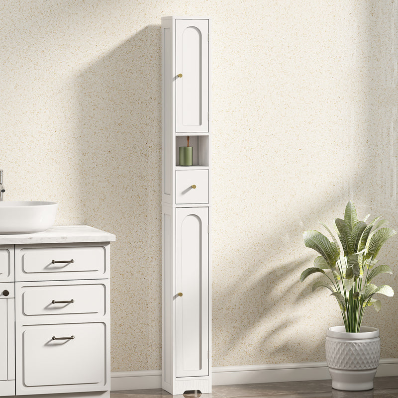 Slim 185 cm arched door cabinet – image 2