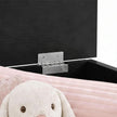 HOMCOM 100L Home Storage Box, with Safety Hinge - Black Wood-Effect – view 10