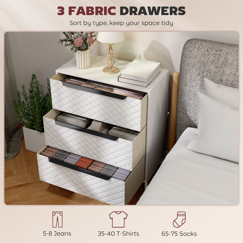 3-drawer fabric chest of drawers – image 4