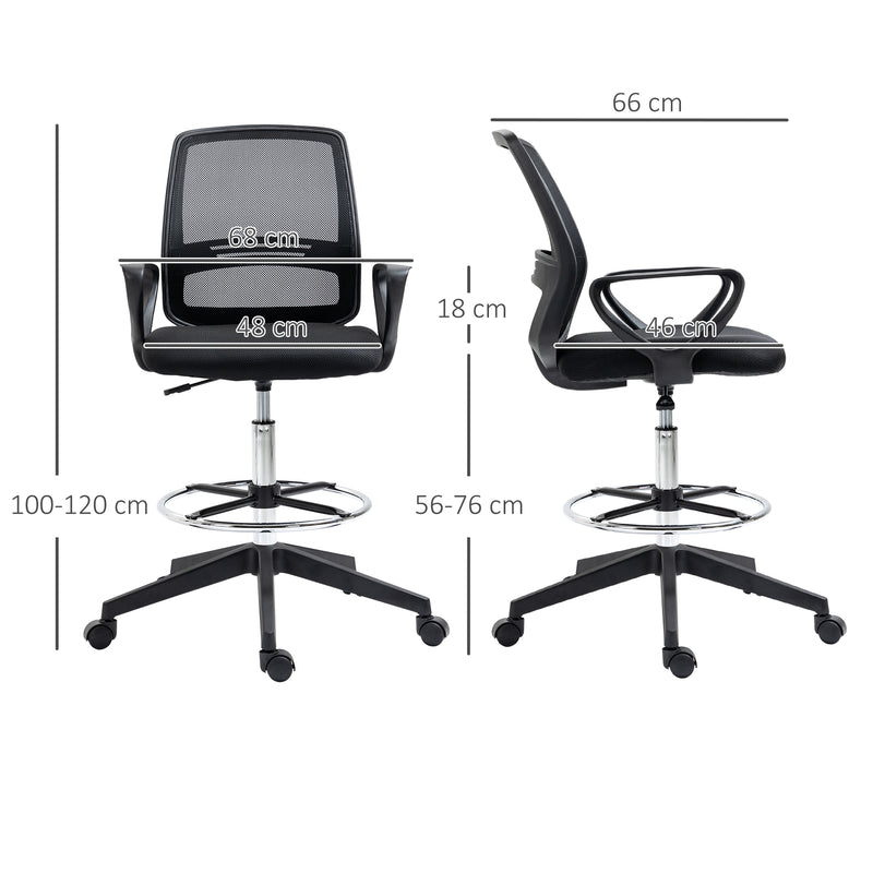 Tall mesh drafting chair – image 3