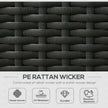Black reclining rattan lounger set – image 4