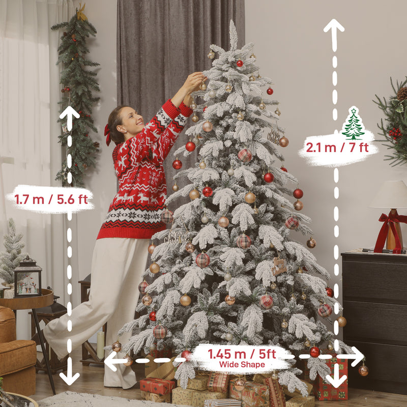 7ft super flocked Christmas tree – image 3