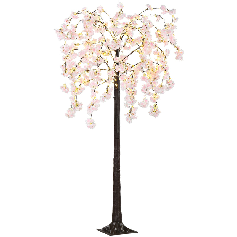 Artificial Pink Blossom Tree on a white background