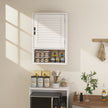 40 cm louvred bathroom wall cabinet in white – image 9