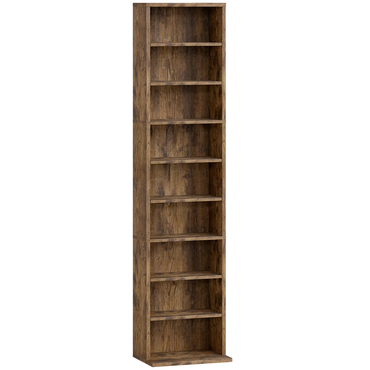 260-CD / 120-DVD Narrow Media Storage Unit – Rustic Brown