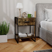 Rustic brown bedside table – image 10