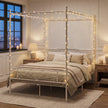 King canopy bed frame – image 9