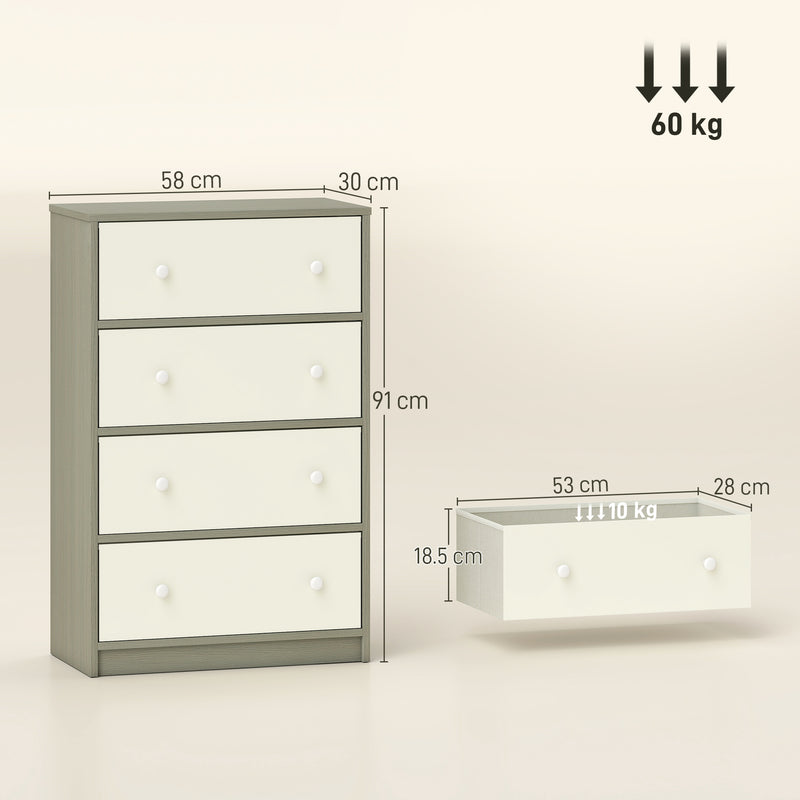 4-drawer fabric chest of drawers – image 3