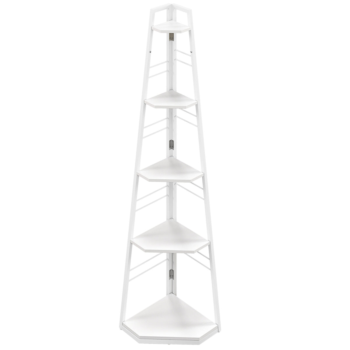 160 cm 5-Tier Corner Shelf – White