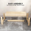 Outsunny Wooden Outdoor Bench, 2 Seater Garden Bench, Backless Patio Bench with Slatted Curved Seat, Natural Wood Finish – view 7