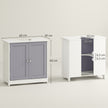 Grey & white under sink cabinet – image 3