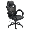 Faux leather swivel office chair – image 10
