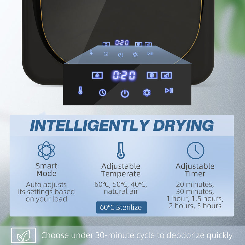 Compact tumble dryer in black – image 4