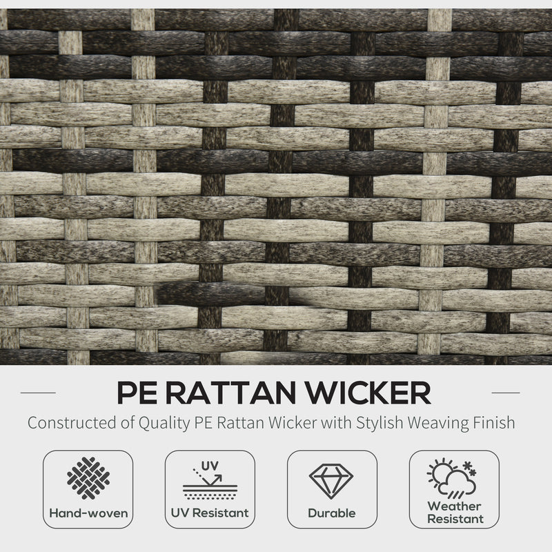 5-piece mixed grey rattan corner sofa set – image 4