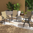 Outsunny Set of Four Folding Garden Chairs - Light Brown – view 10