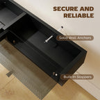 Shelf Wall-Mounted Storage Shelf Shelving Unit MDF 93 x 15 x 10 cm Entryway Kitchen Living Room, Black