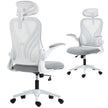 HOMCOM Ergonomic Office Chair with Foldable Backrest, 2D Headrest - Light Grey – view 10