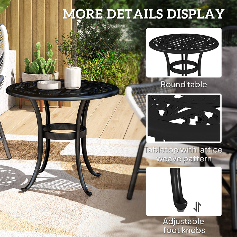 Cast aluminium side table – image 6