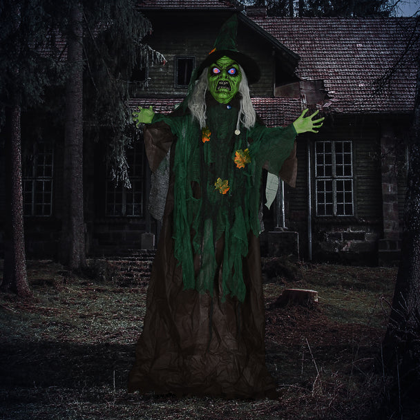 183cm Animated Witch with Glowing Eyes, Heart & Sound – image 2 of 9