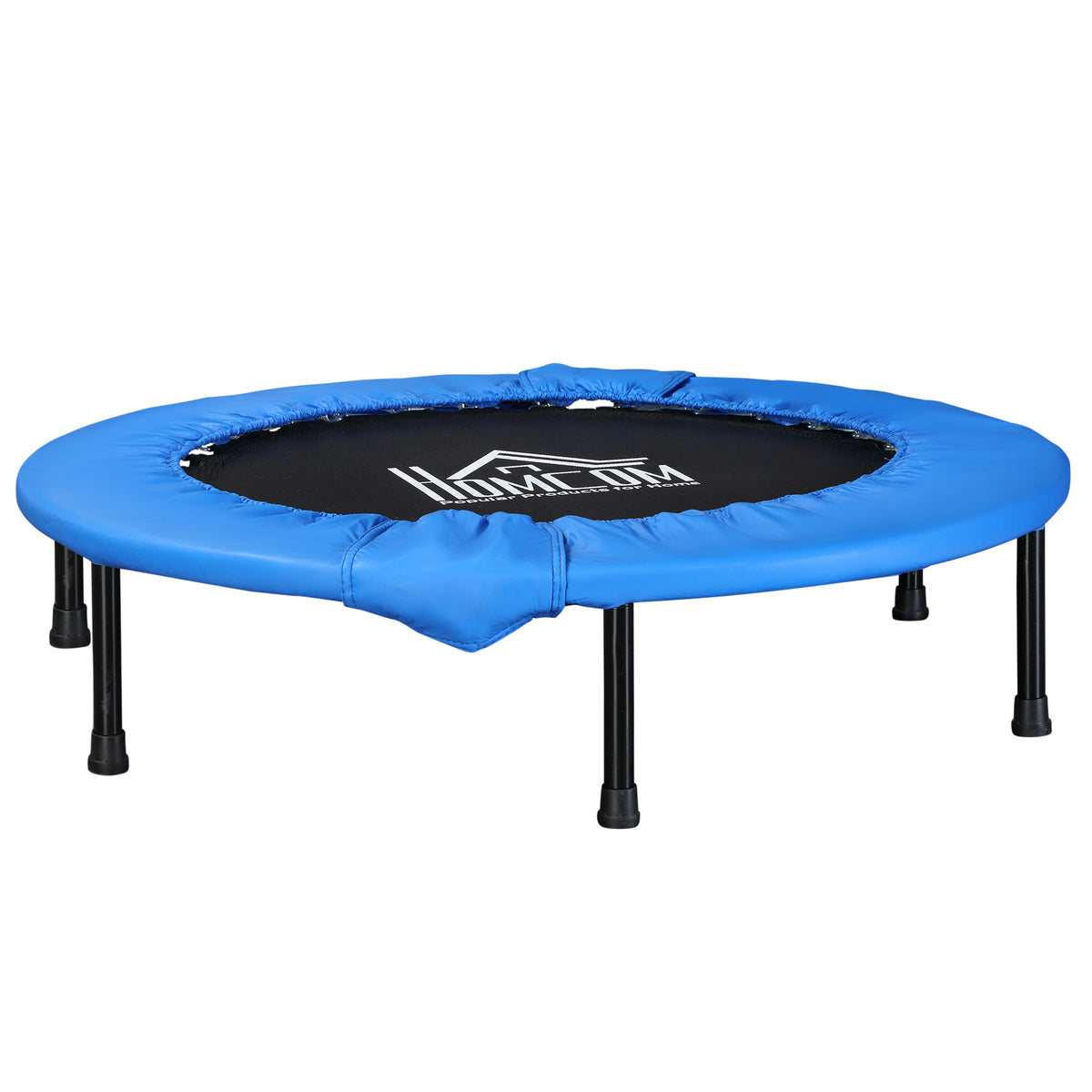 Blue and black 38 inch mini fitness trampoline with padded spring cover