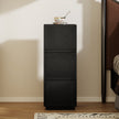HOMCOM Slim Bedside Table, Narrow Bedside Cabinet with Open Shelf and 2 Drawers for Bedroom, Living Room, Black – view 10