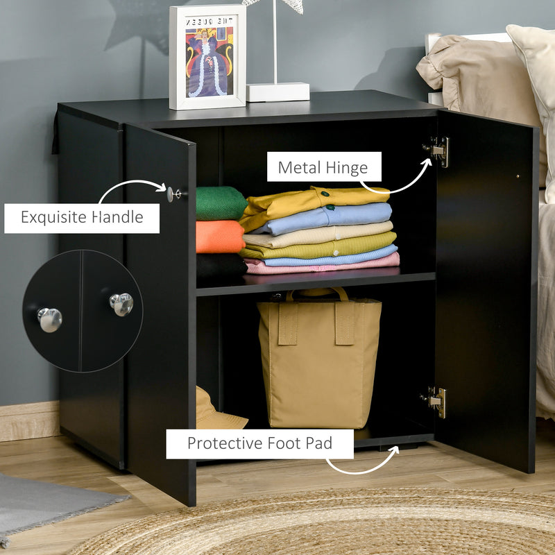 Black low storage cabinet – image 6